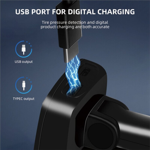 USB Intelligent Cigarette Lighter TPMS with Temperature Alarm and 4 External Sensors Display Tire Status 1