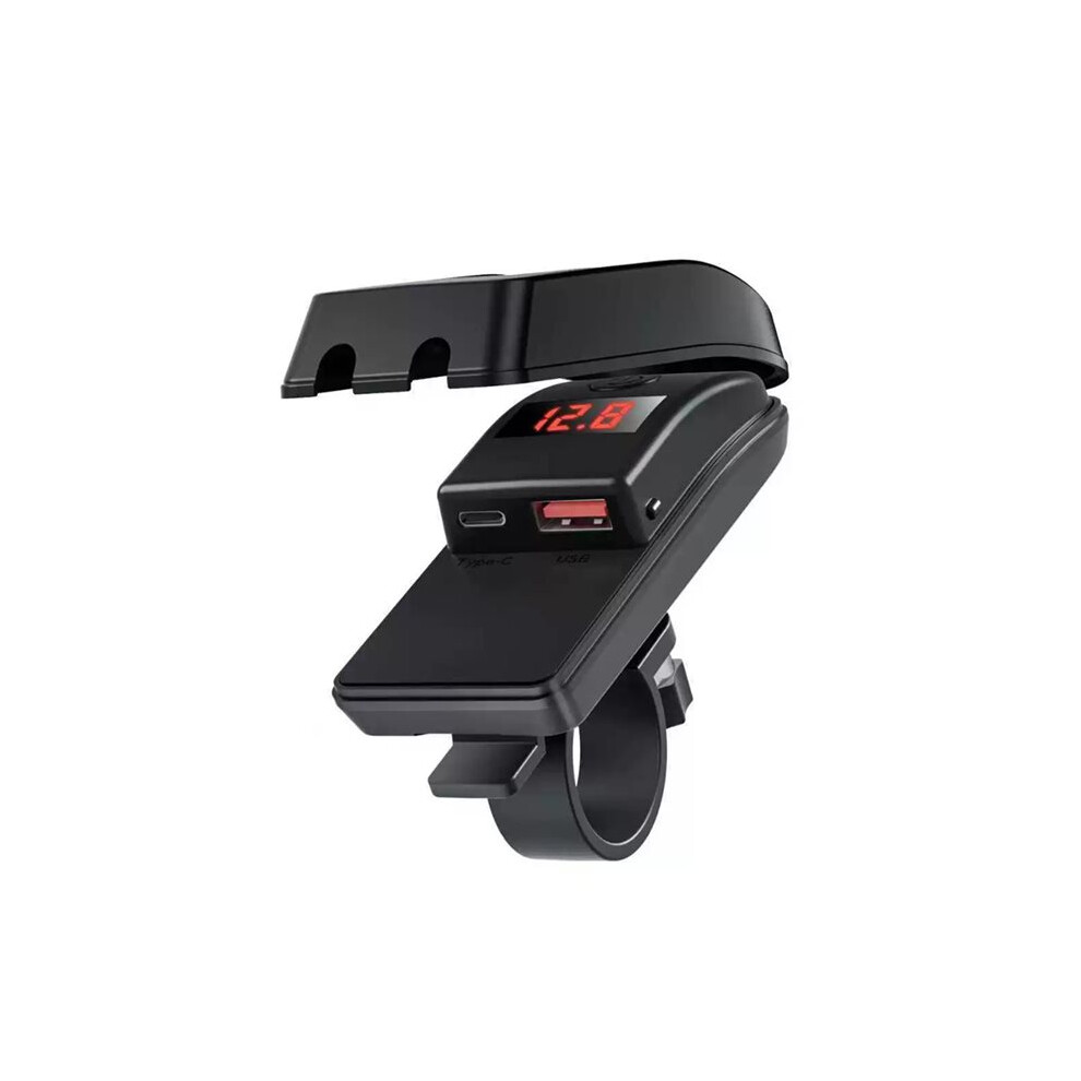 Motorcycle Usb Fast Charger 12V Waterproof Pd Usb-C & Qc 3.0 Power Outlet Socket With Voltmeter Phone Charger 4711009481542