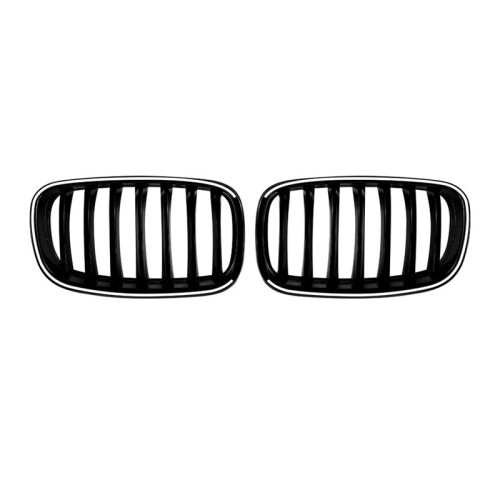 Car Front Kidney Grill Air Intake Grille with LED Light Single  Vertical Grille for  X5 E70 X6 E71 2006-2013