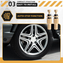 Adjustable Auto-Stop Tire Deflator Valve Kit Tire Deflators Offroad for Offroad 4x4 Screw- Automatic Tire Deflator