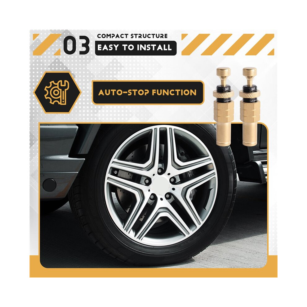 Adjustable Auto-Stop Tire Deflator Valve Kit Tire Deflators Offroad For Offroad 4X4 Screw- Automatic Tire Deflator 4711321954298