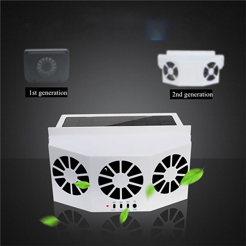 Car Full Radiator Summer Solar-Powered Vehicles Solar Power Exhaust Fan, Car Purifier ...