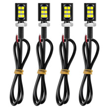 12-V-LED-Kennzeichenbeleuchtung, 6SMD 3030 Schraubbolzen-Kennzeichenleuchte, 6000K, Wasserdicht, für Auto, LKW, Wohnmobil, Motorrad, 4 Stück, Gelb