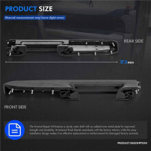 22818470 Front Right Armrest Repair Kit with Release Handle Below Armrest for Chevy Silverado 1500 2500HD 3500HD 2010-14