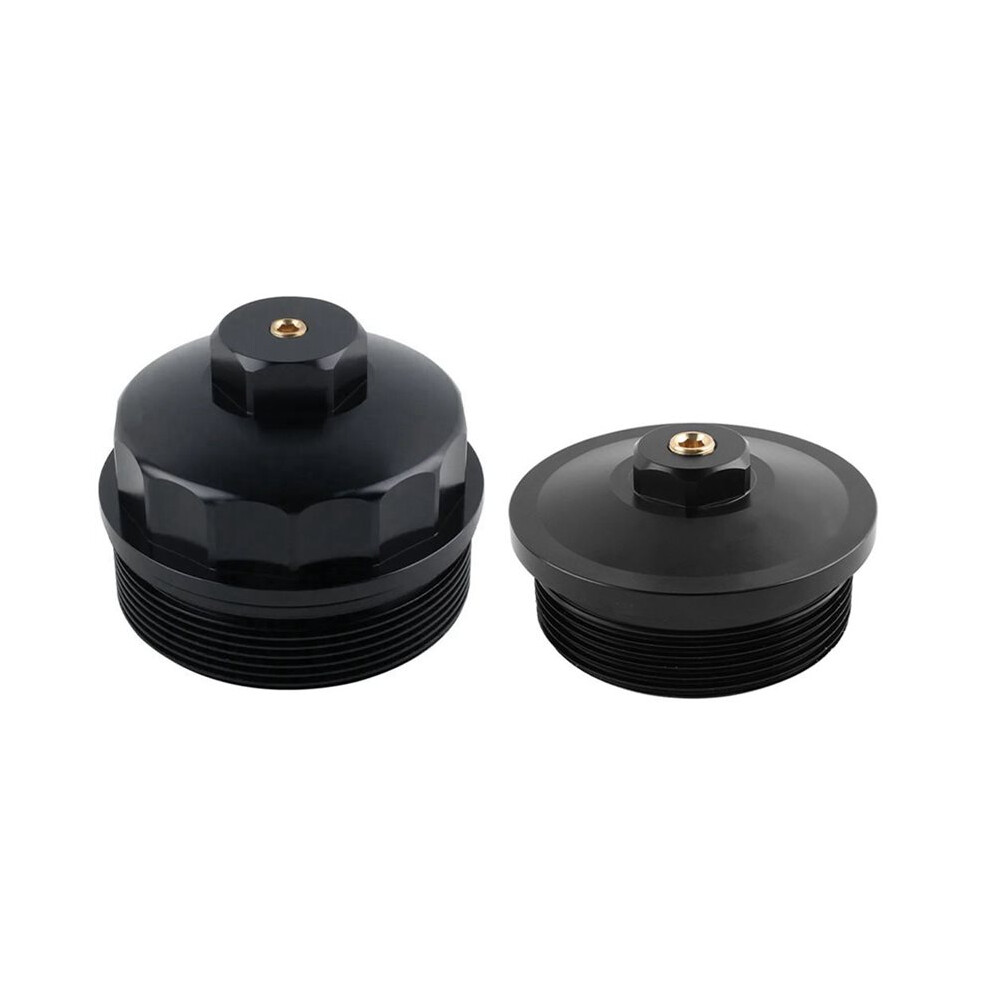 Car Aluminum Oil Filter Cap & Fuel Filter Cap For F250 F350 F450 F550 6.0L 2003-2007 Powerstroke Auto Parts 4713683834195