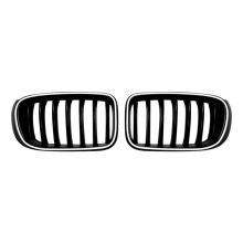 Car Front Kidney Grill Air Intake Grille with LED Light Single Vertical Grille for X3 F25 X4 F26 LCI 2014-2017