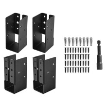 Concealed Joist Hangers 4 Pcs of 2x4in Outdoor Trim Concealed Flanges Concealed Mount Joist Hangers for 2x4in Swing