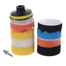 11-Teiliges 76-Mm-Auto-Polierset mit Schwammpolierscheibe Polierschwamm-Set für das Auto-Kit Polierwachs-Puffer-Pad