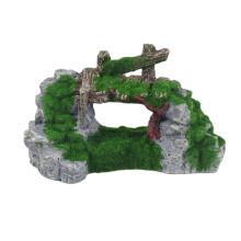 Resin Moss Bridge Fish Cave Decor for Fish Tank Aquarium Ornament