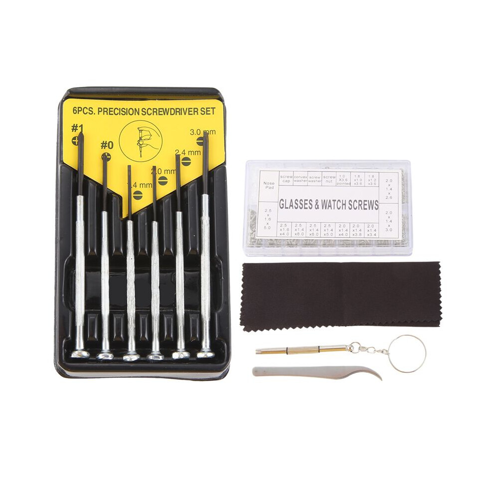 Eyeglass Repair Kit Sunglasses Repair Kit With Nose Pads Screws Screwdriver Tweezers For Watch Clock Spectacle Repair 6033290953118