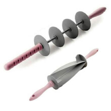 2Pcs Adjustable Rolling Pin Slicer Set Cutting Tools Cake Decorating Tools for Kitchen Multi-Function Bread Slicer Croissant Cutter