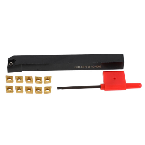 12 Machine Tool Cnc Tool Bar Accessories Sclcr1010H06 Lathe Tool Holder Ccmt0602 Blade Set 1