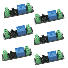 3V Relaisbord-Voedingsschakelaar voor -Relaismodule Opto-Isolatie Hoog Niveau Trigger-Ontwikkelingsbord 6-Pack