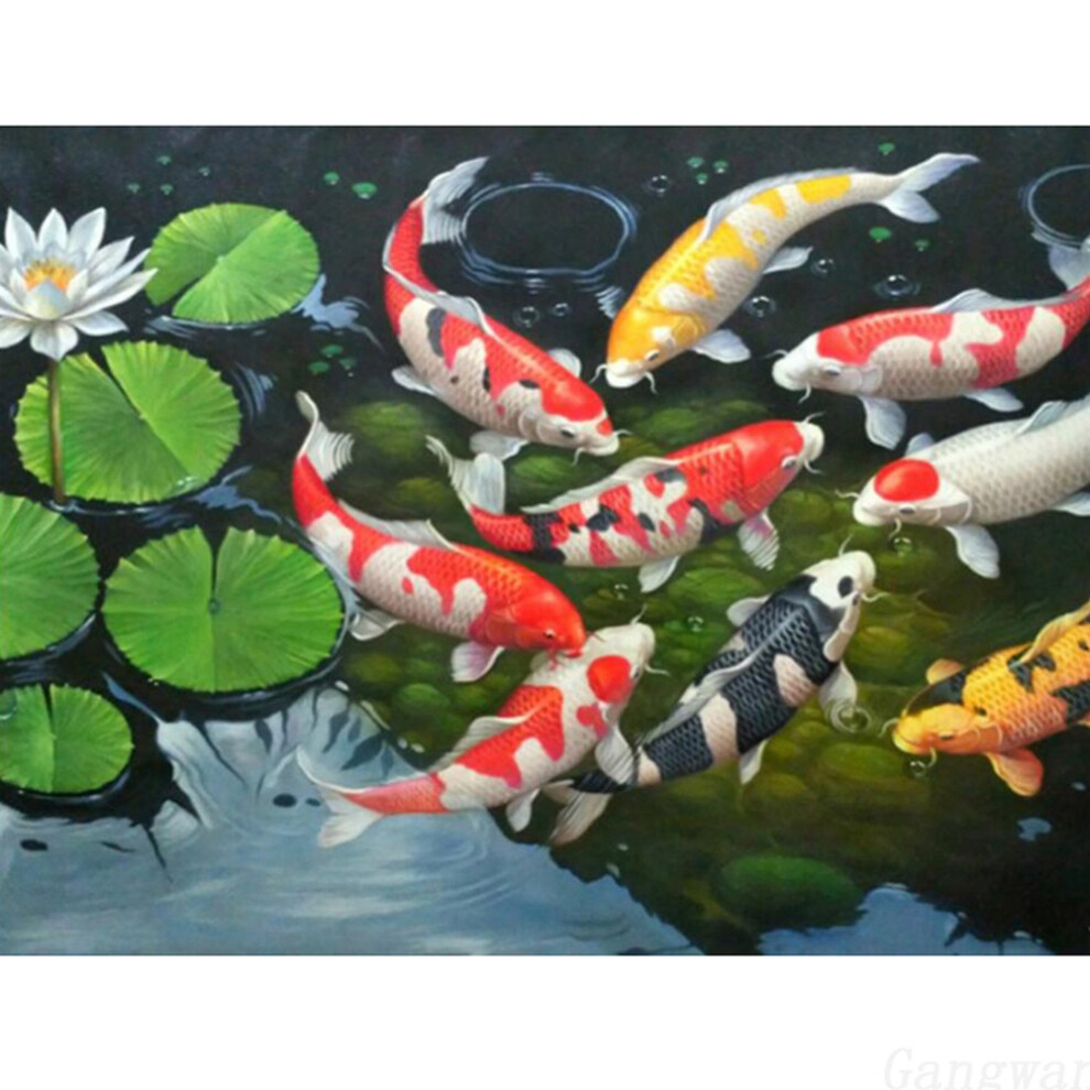 5D Diy Art Diamond Painting Round Full Diamond Koi Stitch Kits Embroidery Home Decors 6032834450564