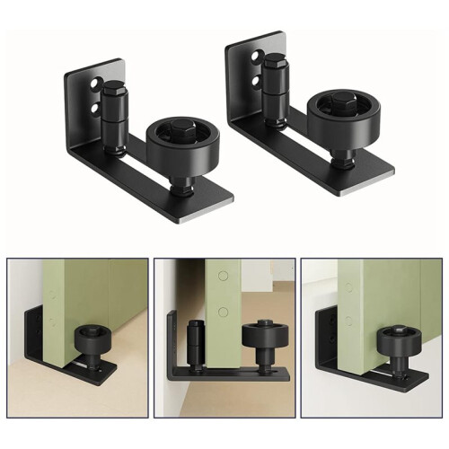 Sliding Barn Door Floor Guide for Bottom Adjustable Roller 8 Setup Options for DIYers Guide Stay Roller 1