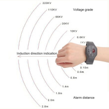 1KV-500KV High Voltage Detector, Auto Detection Function Wrist-Mounted High Voltage Alarm for Power Maintenance