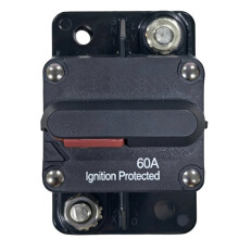 60AMP Circuit Breaker for Boat Trolling, Manual Reset, Water Proof, 12V-24V