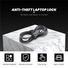 Beveiliging Anti-Diefstal Combinatie Laptop Notebook Kabelslot 4 Cijferig Wachtwoord Slot