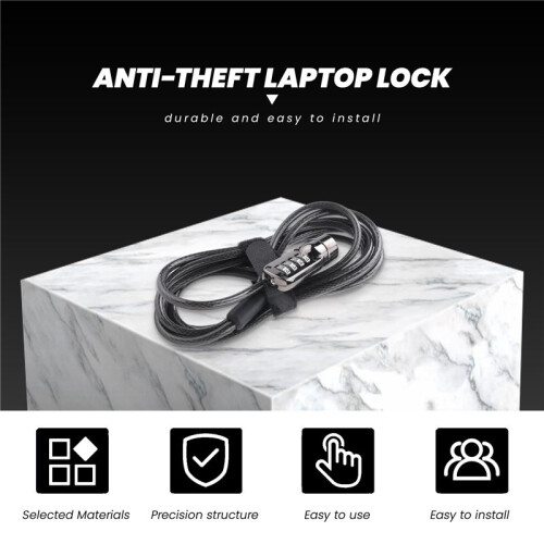 Sicurezza Blocco Antifurto per Notebook Blocco Cavo per Notebook Blocco Password A 4 Cifre 2