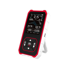 Portable Indoor Air Quality Detector Rea for AQI, CO2, PM2.5, PM1.0 TVOC, HCHO, Particles, Temperature & Humidity White