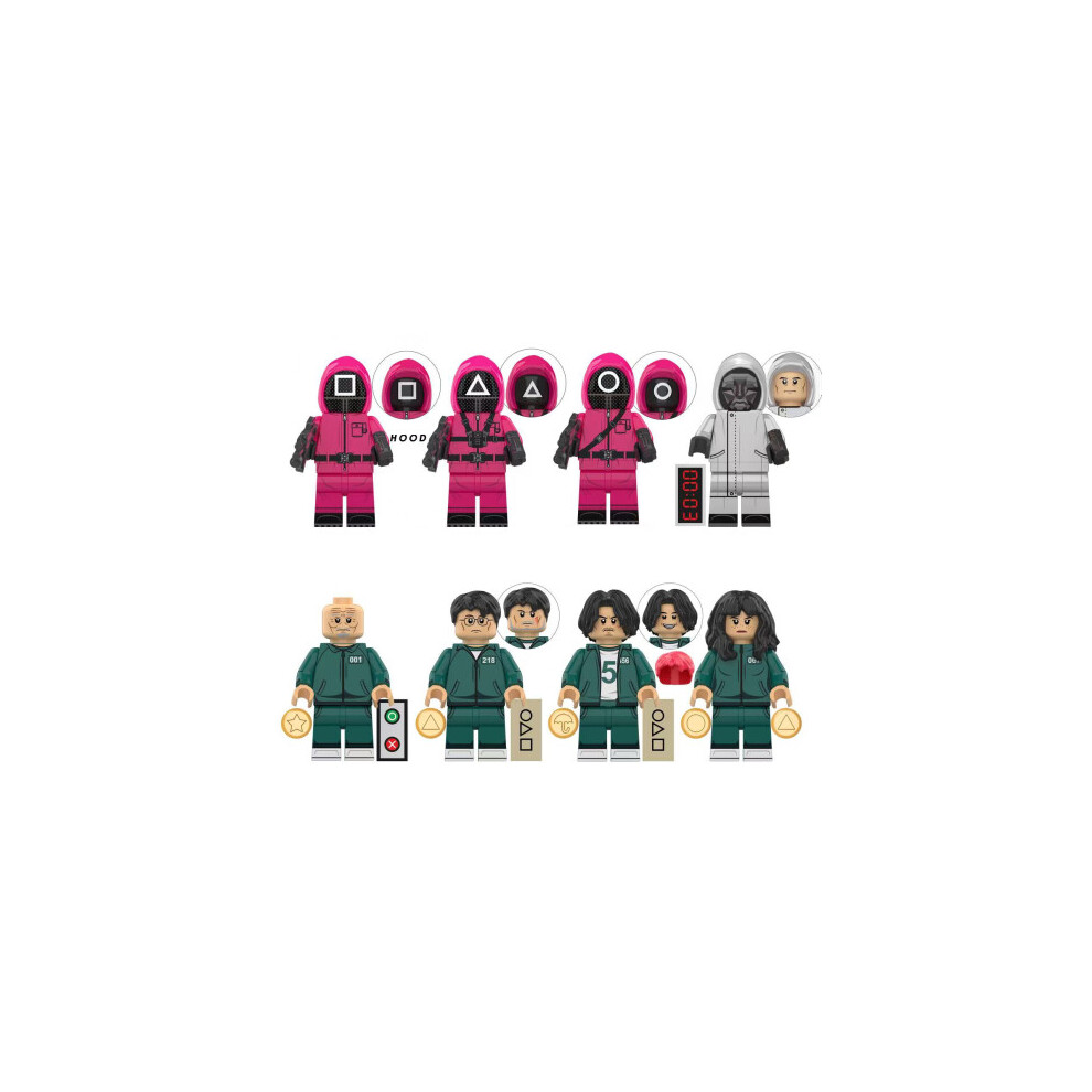 Enekio 8Pcs Game Figures Building Blocks Anime Minifigures Toy Fits Lego