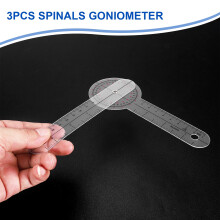 3Pcs/Set Spinals Goniometer Protractors Userful Multi-Ruler Goniometer Angle Spinal Ruler 360 Degree 180 Degree
