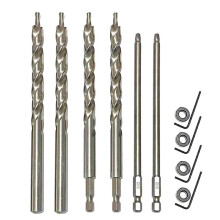 Ensemble de Forets de 3/8 Po avec Butée de Profondeur et Embouts de Tournevis SQ2 pour Système de Gabarit de Perçage par Poche