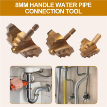 3pcs 8mm Shank PPR Lifting,Stepped Drill Bit,Water Pipe Connection Tool 40/50/63mm, for Water Pipe Repair