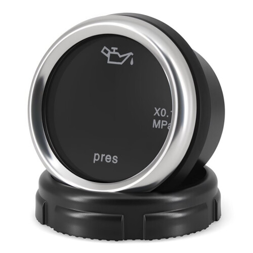 0-1.0MPa 2"52mm Oliedrukmeter met Sensor 1/8NPT  LED Digitale Oliedrukmeter Knipperend voor Auto Jacht 2