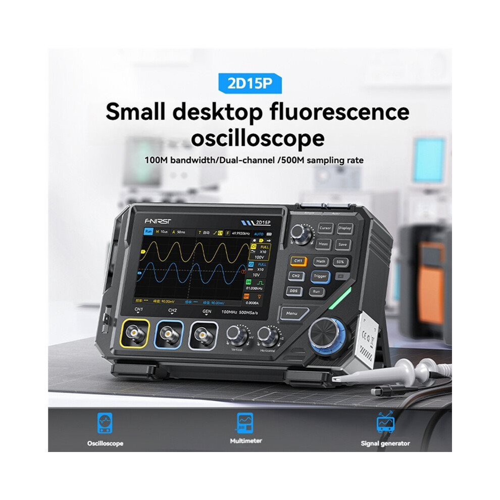 2D15p Digital Oscilloscope 3-In-1 Digital Multimeter Oscilloscope Signal Generator Auto Range For Voltage/Current 6033392191821