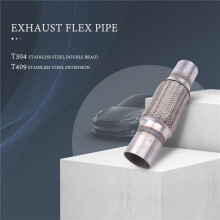 Tuyau Flex en Acier Inoxydable Double Tresse 2 X 6 Pouces avec ExtréMitéS 10 Pouces Long