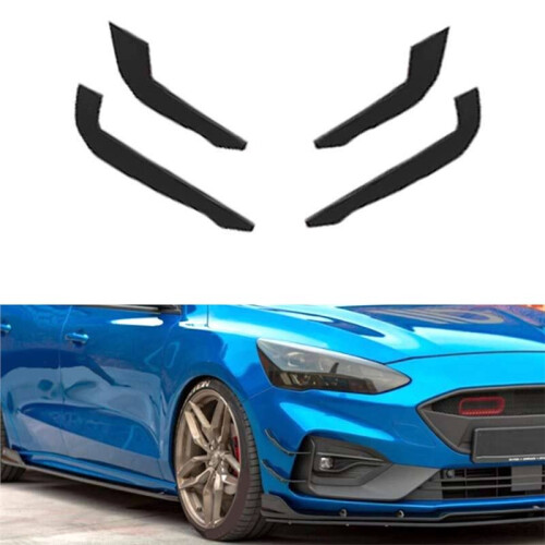 Car Front Bumper Wind Spoiler Bumper Protector Fixed Wind Wing Trim for  Focus MK4 ST- 2019-2022 2