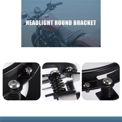 5.75 Inch Black Car Motorcycles Headlight Bracket Kit Suitable for  Touring Softail  Headlight Adapter (2Pcs) 2