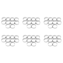 60 Pack 5cm Edelstahl Tart Ring, Hitze Beständiger Perforierter Kuchen Mousse Ring, Runder Ring Back Donut Werkzeug