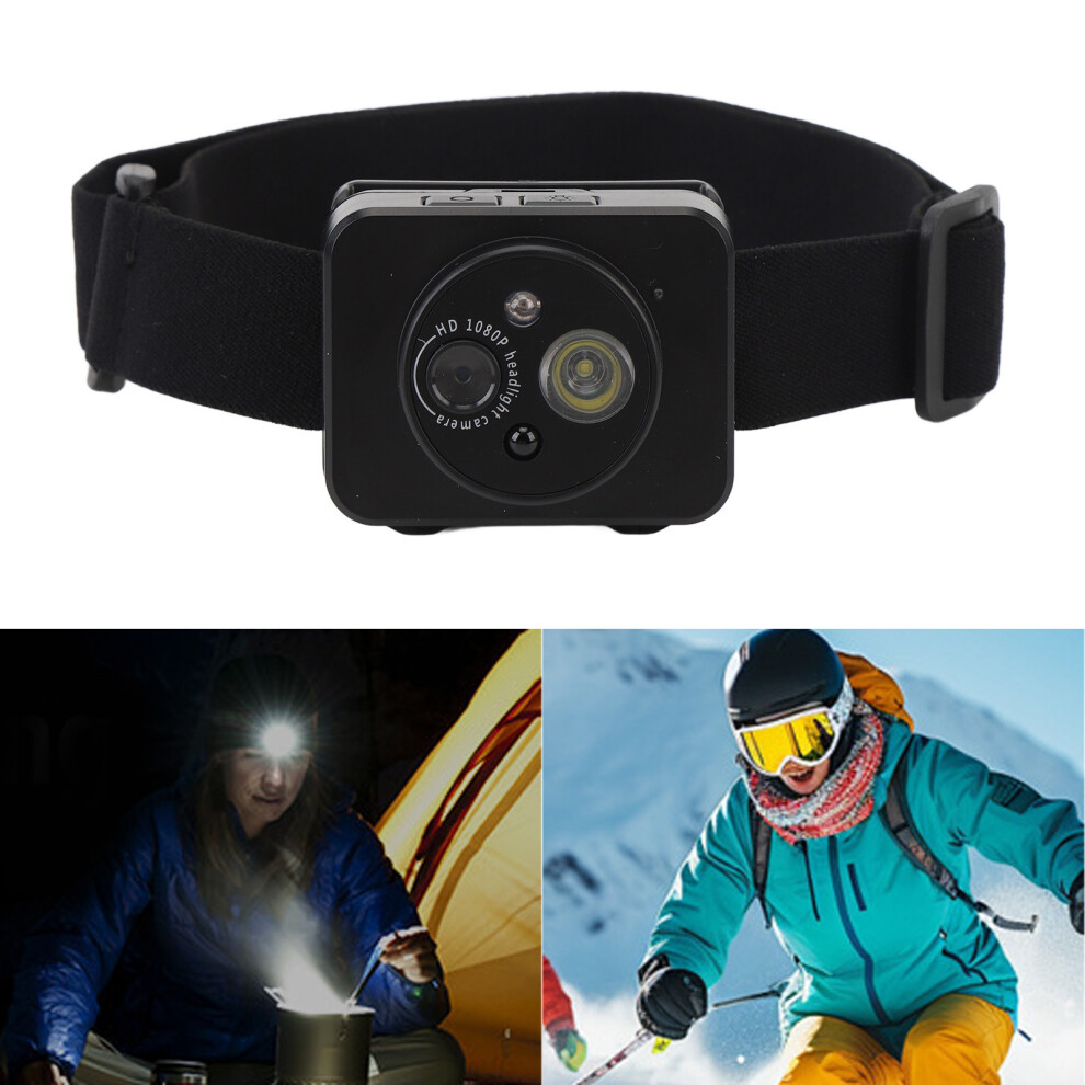 Action Head Camera 2Mp 1080P Adjustable Led Headlamp Wearable Body Cam 3391386653919