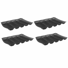 4X Silicone 5 Indents Reutilizable Silform / Forma de Horneado de Moldes para Pan Forma Alimentaria