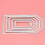 5x Carbon steel Geometry Cutting Dies Stencil Scrapbooking Embossing DIY Card Decor Silver Rectangular-tag-shaped 5