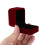 Classic Velvet Engagement Ring Box (Dark Red) 4
