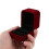 Classic Velvet Engagement Ring Box (Dark Red) 5
