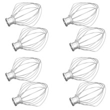 8 Pacote de Aço Inoxidável Fio Chicote Misturador Acessório para K45WW Farinha Bolo Balão Batedor de Ovos Agitador