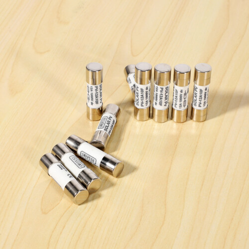 10 Pcs 1000 VDC Fuse Solar PV Explosion-proof Fuse Silver - 12A 2