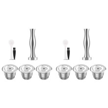 2X Coffee Capsule, Refillable Capsules Reusable Pod Espresso Coffee Pod Stainless Steel Compatible