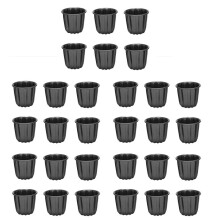 6Forma Canele, Kubek na Muffinki Cannele, 30Szt Nieprzywierająca Forma Cannele Szaro-Czarne Canneles