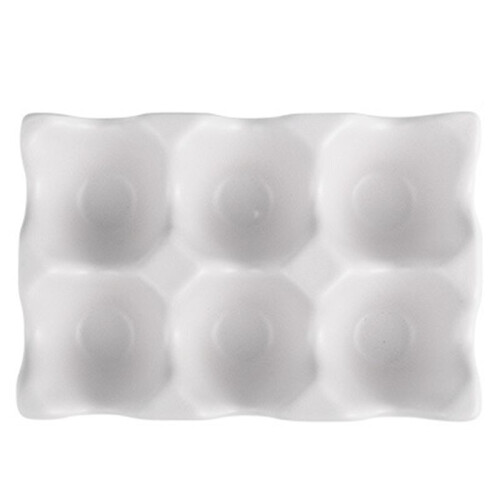 Kitchen Supplies Egg Tray Egg Rack Household Ceramic Tableware Supplies Egg Tray Egg Tray White