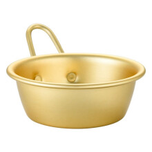 4PCS Gold Color Korean Aluminum Round Rice Bowl Wine Cup with Handle for Makgeolli Korean Wine Cup