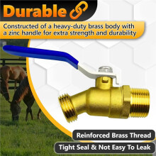 Stock Tank Drain Plug Kit Include Stock Tank Plug & Brass Faucet for Commercial 100 150Gallon Stock Tanks