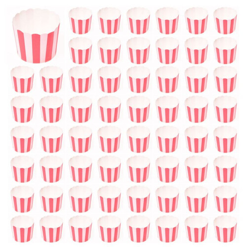 150X Cupcake Wrapper Paper Cake Case Baking Cups Liner Muffin Kitchen Baking Red Stripes