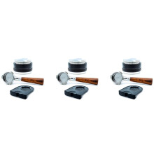 3X Koffie 54 mm Bodemloze Portafilter + 53 mm Koffieverdeler & Sabotage + Aandrukmat voor de Barista Express