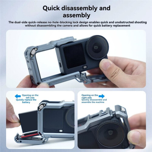 Protective Metal Case Frame for Osmo Action 6 Quick Release Housing Cage Extended Protective Frame 2