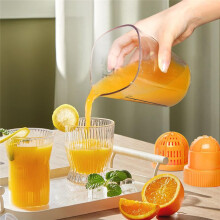 Hand Juicer, 3-in-1 Multifunctional Manual Juicer, Lemon Squeezer, 600ML(20 Ounce)for Fruit Juice & Jam (White)